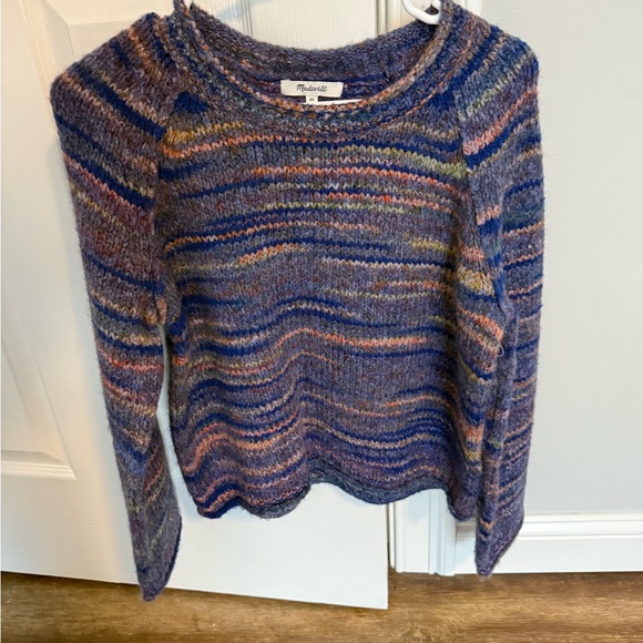 Madewell Sweaters - Madewell Blue and Pink Striped Sweater